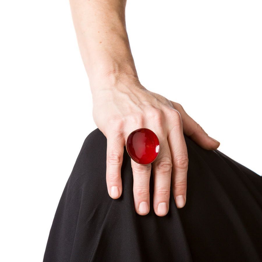 "ANELLO_ARGENTO-OTTONE_SMALTATO_ROSSO_INDOSSAOT"