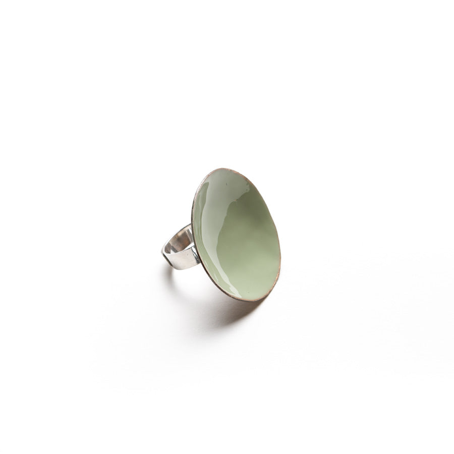 "ANELLO_ARGENTO-BRONZO_SMALTATO_VERDE_SALVIA"