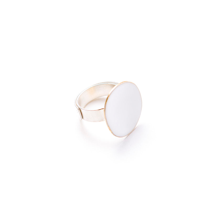 "ANELLO_CIOTOLA_MEDIO_ARGENTO-OTTONE_SMALTATO_BIANCO"