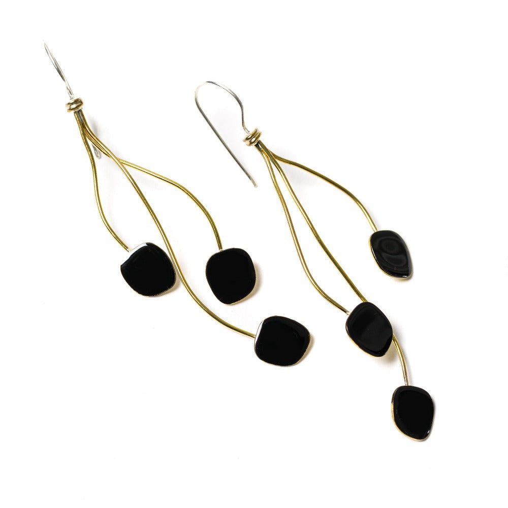 "ORECCHINI_TAORMINA_LIBERTY_OTTONE_SMALTATO_NERO"