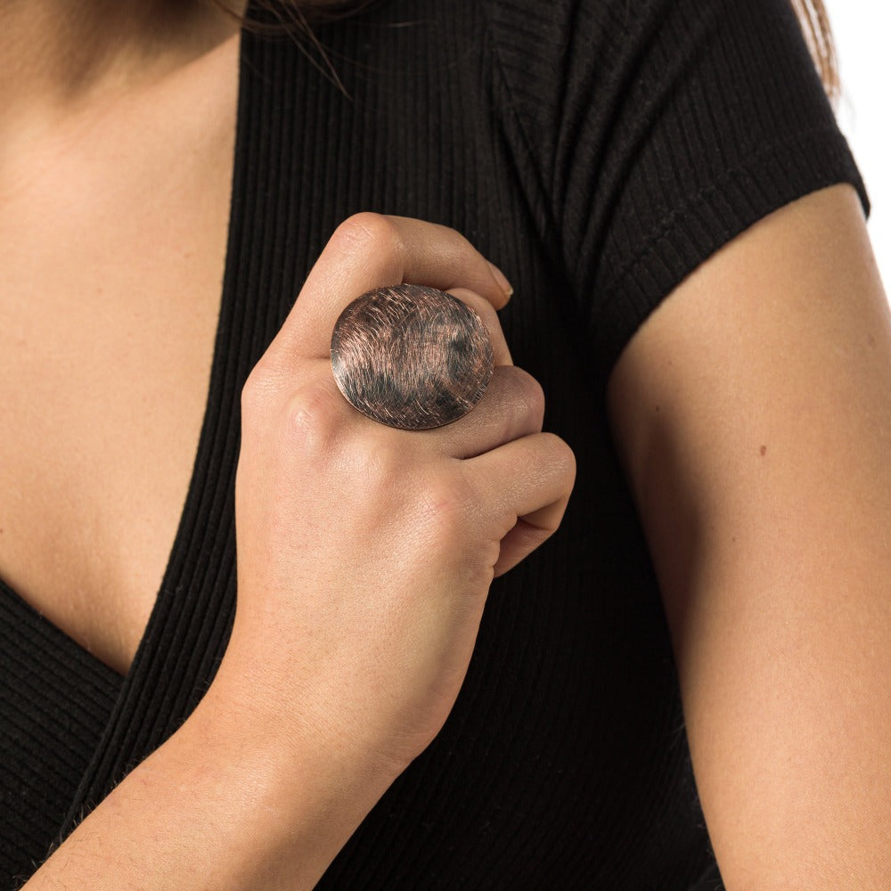 "Anello-Onda-Rame-Indossato"