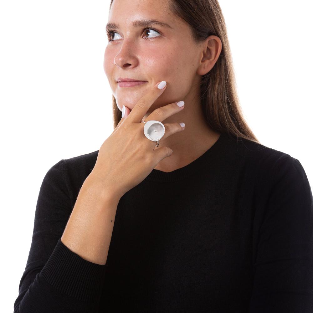 "ANELLO DUE DITA DJ IN ARGENTO INDOSSATO"