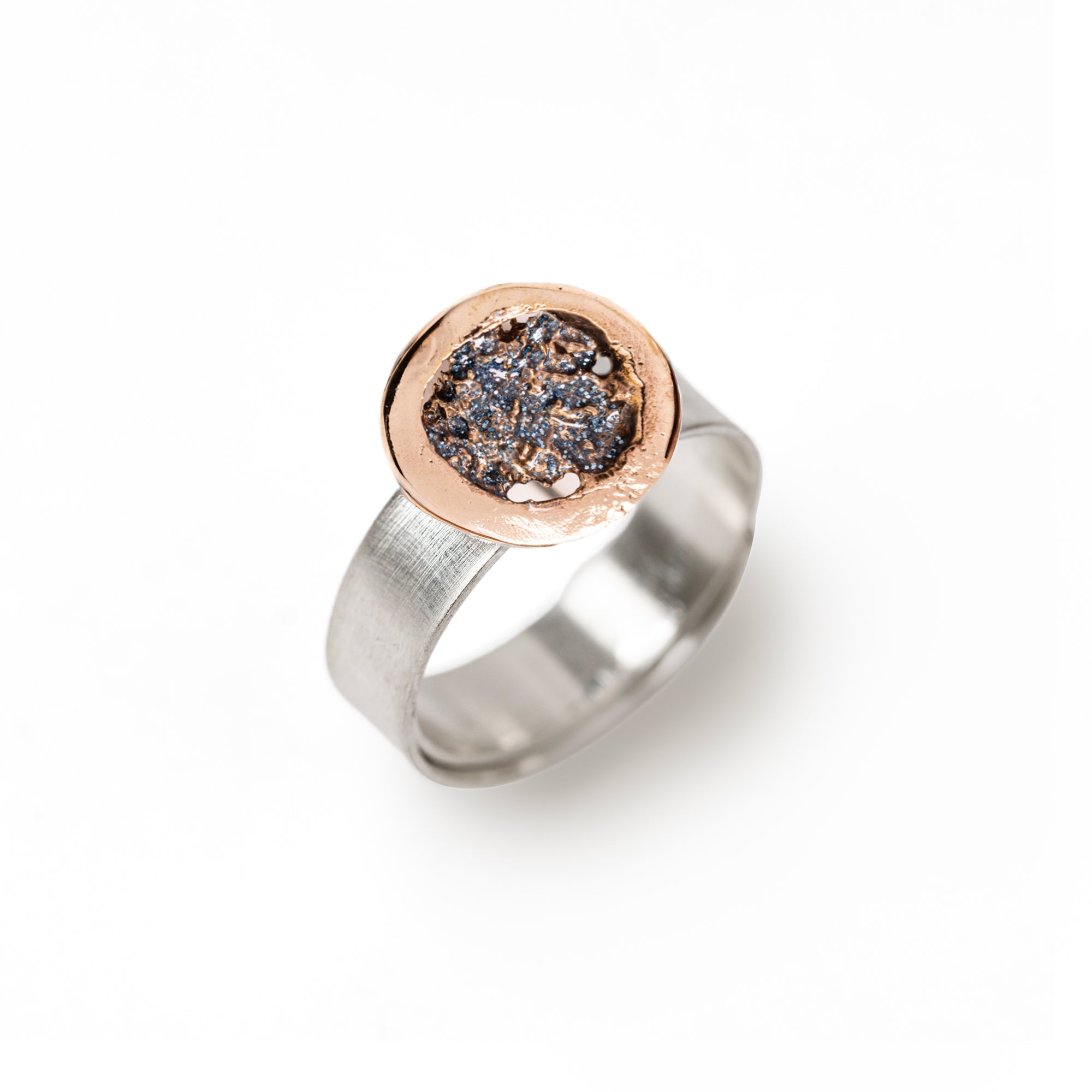 Ischia Round Ring | Bronze with Glitter Enamel