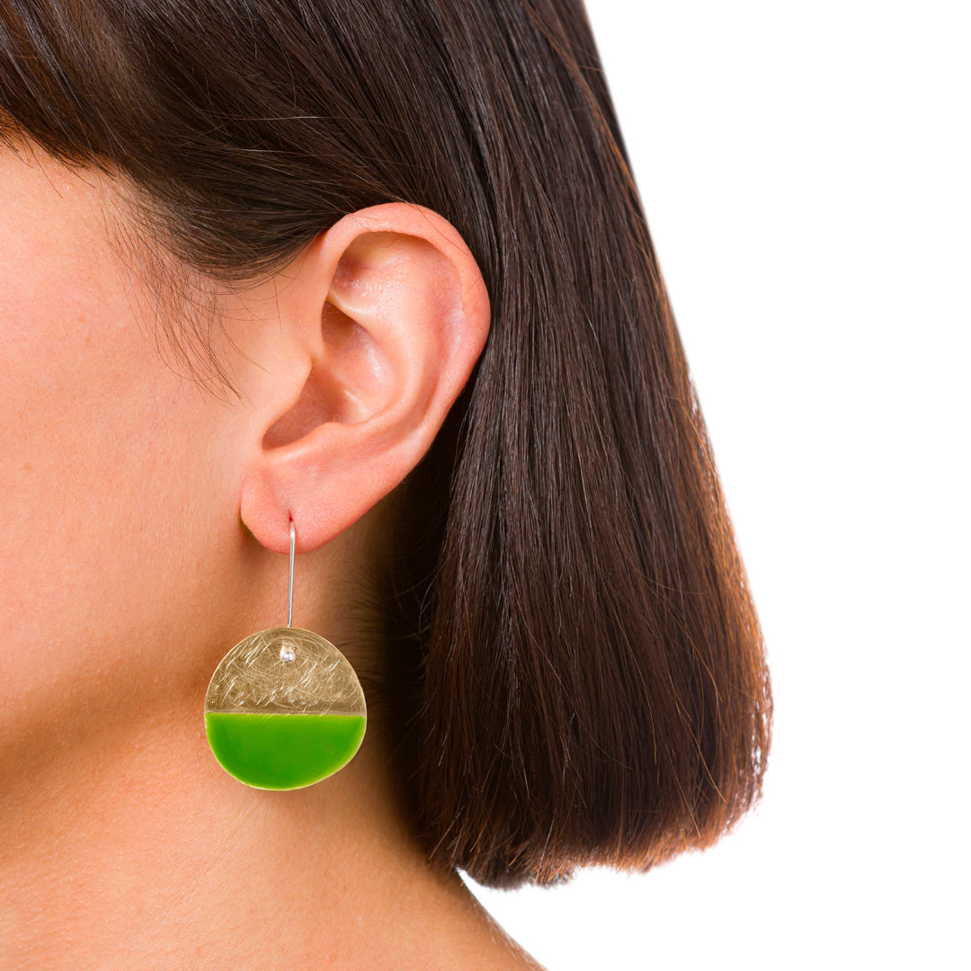 Boucles d'oreilles géométriques | Laiton émaillé