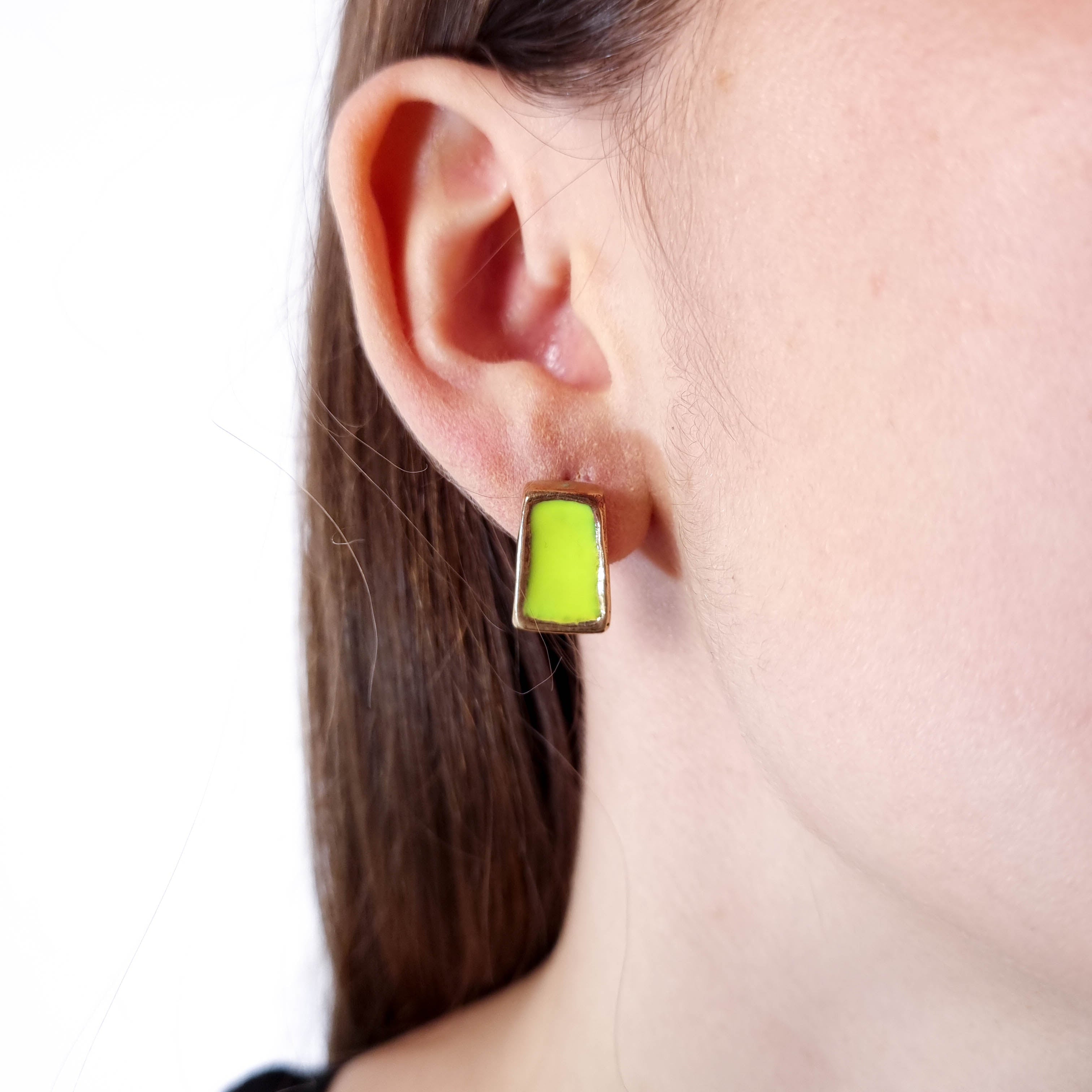 Boucles d'oreilles à clous Comte Roger VIII | Couleur Bronze