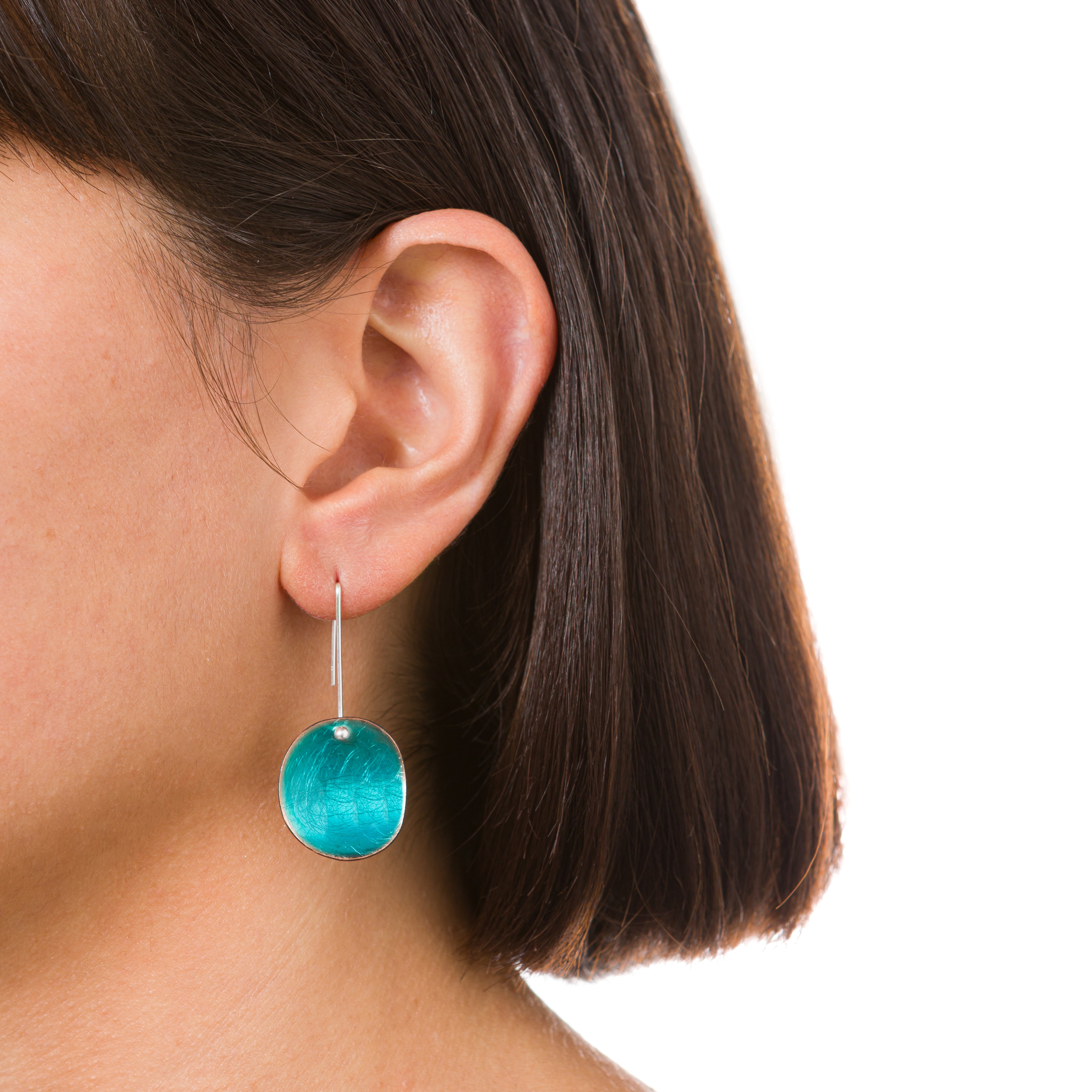 Boucles d'oreilles à plaque | Boucles d'oreilles à levier en laiton