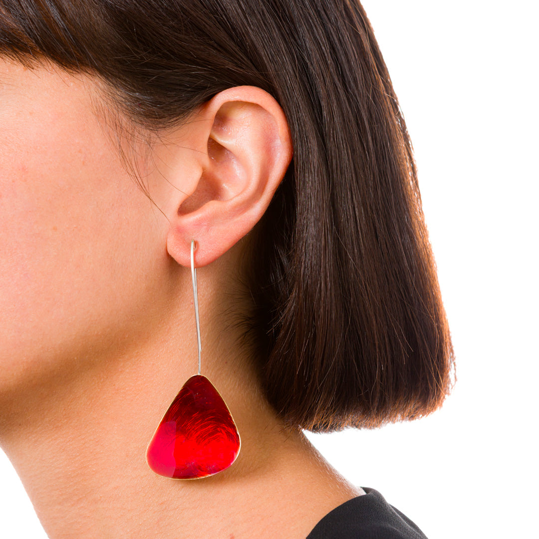 Boucle d'oreille pétale | Couleur cuivre