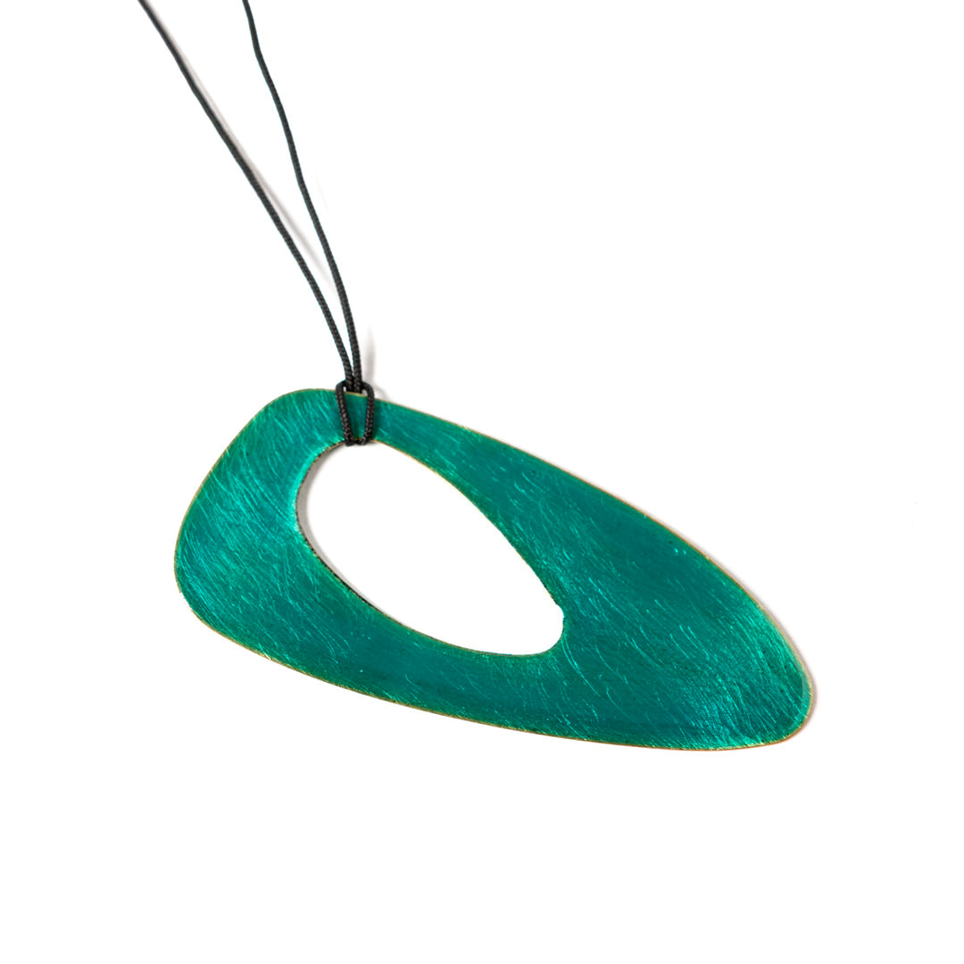 Pendentif Haïti | Laiton plaqué or et perle