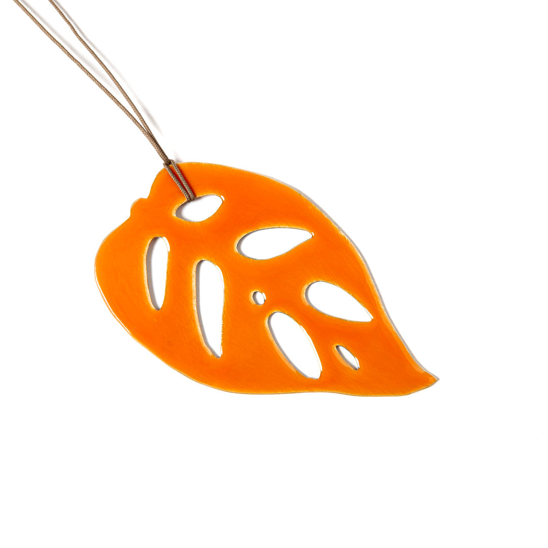 Leaf Pendant | Enamelled Brass