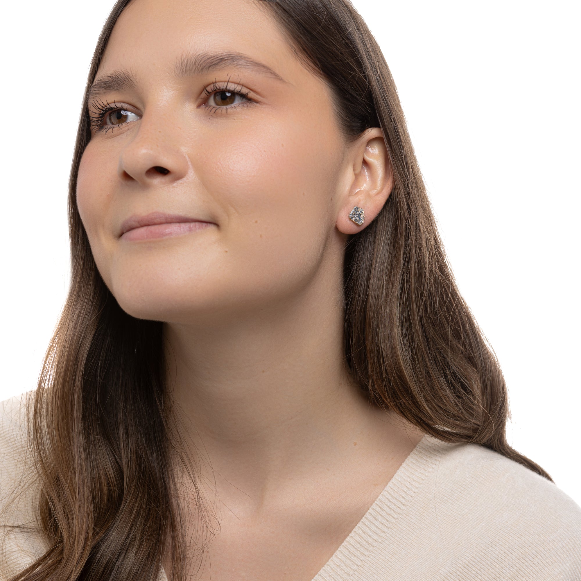 Chiaia Earrings | Bronze Glitter Enamel