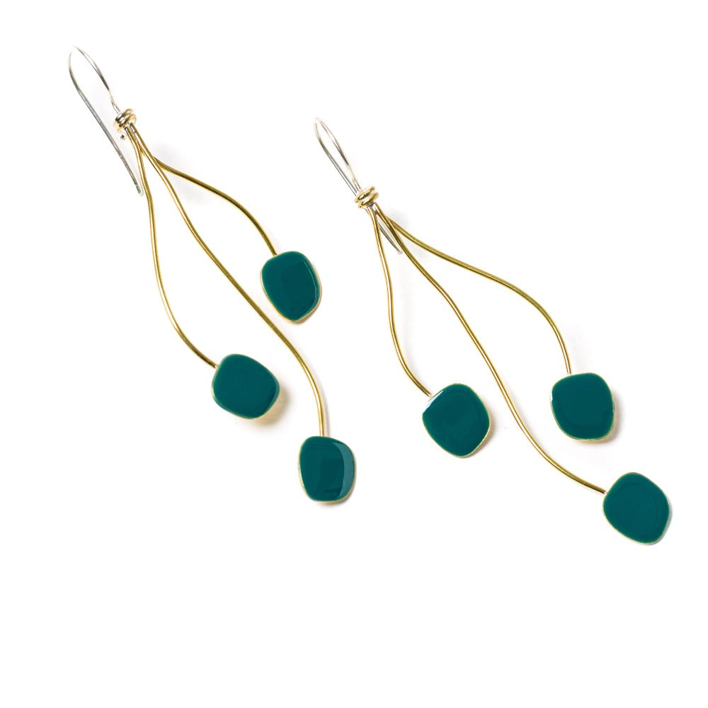 "ORECCHINI_TAORMINA_LIBERTY_OTTONE_SMALTATO_PETROLIO"