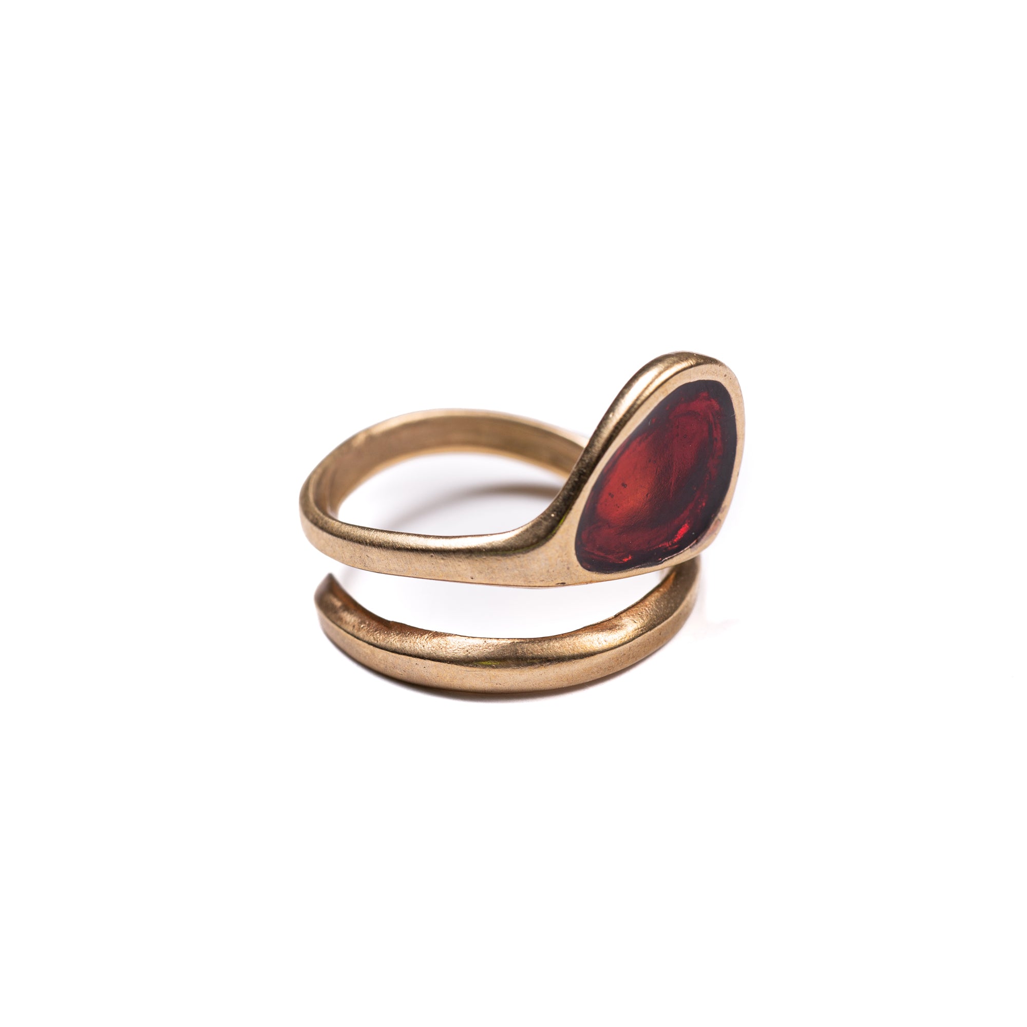 Anello Sperlinga | Smalto Trasparente e Bronzo