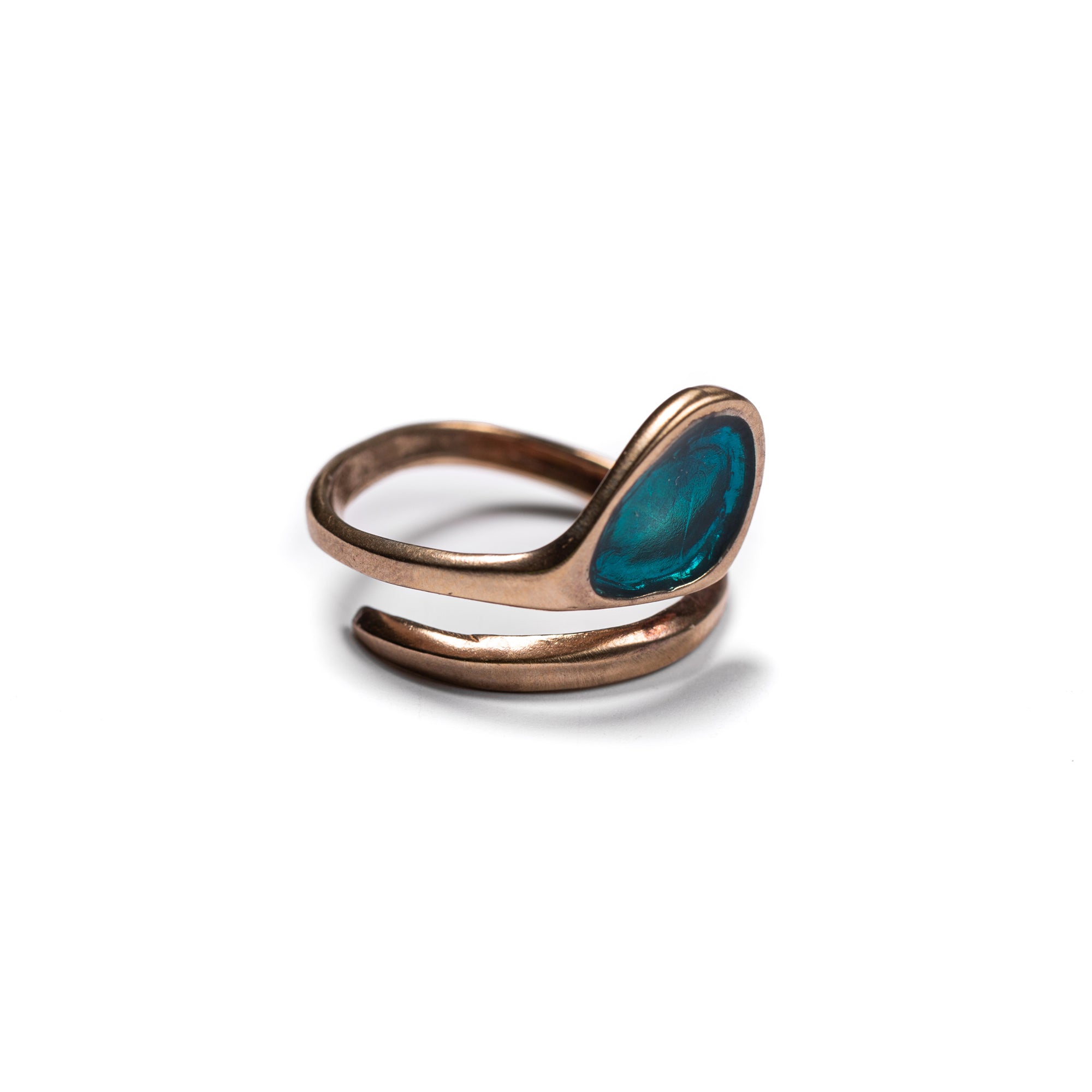 Anello Sperlinga | Smalto Trasparente e Bronzo