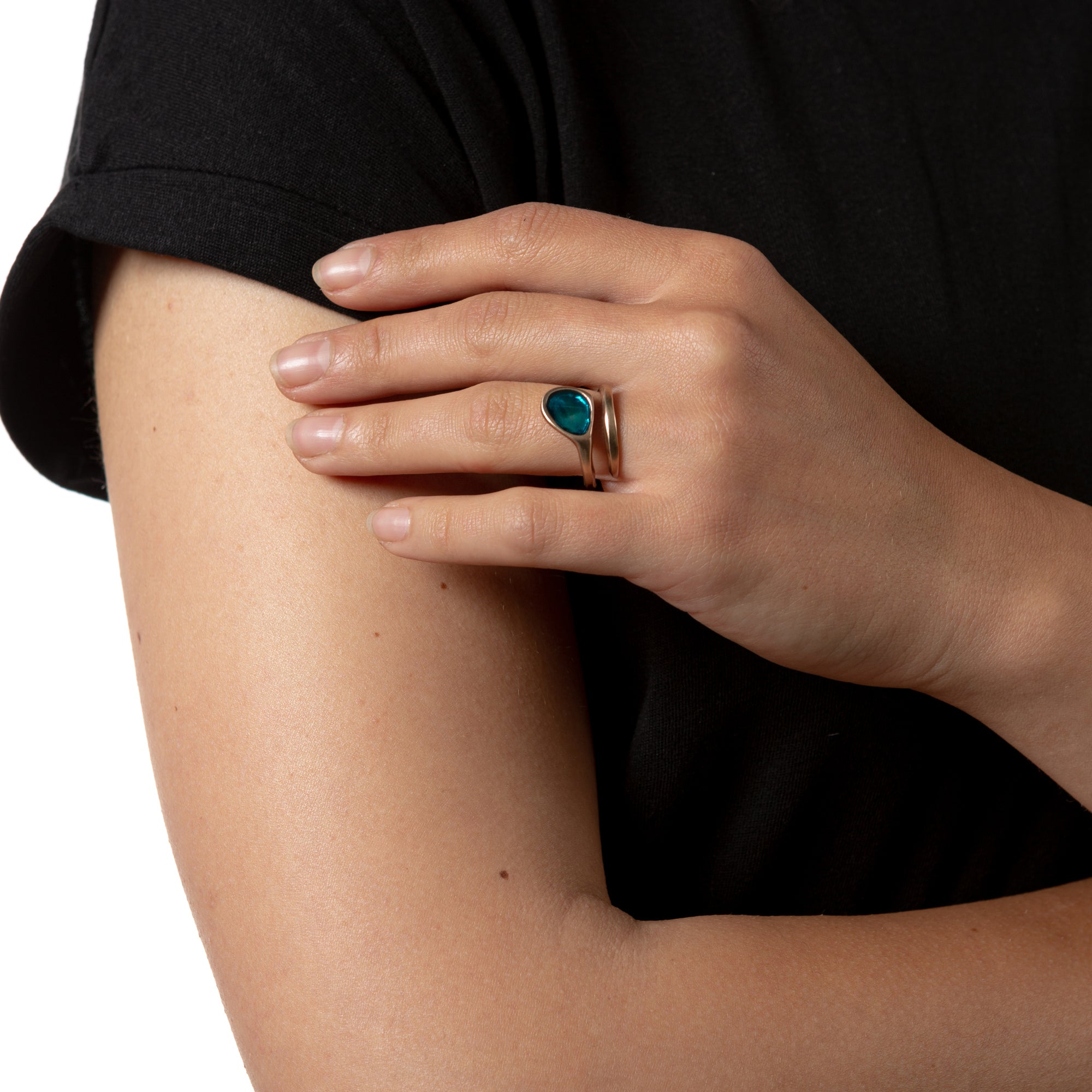 Anello Sperlinga | Smalto Trasparente e Bronzo
