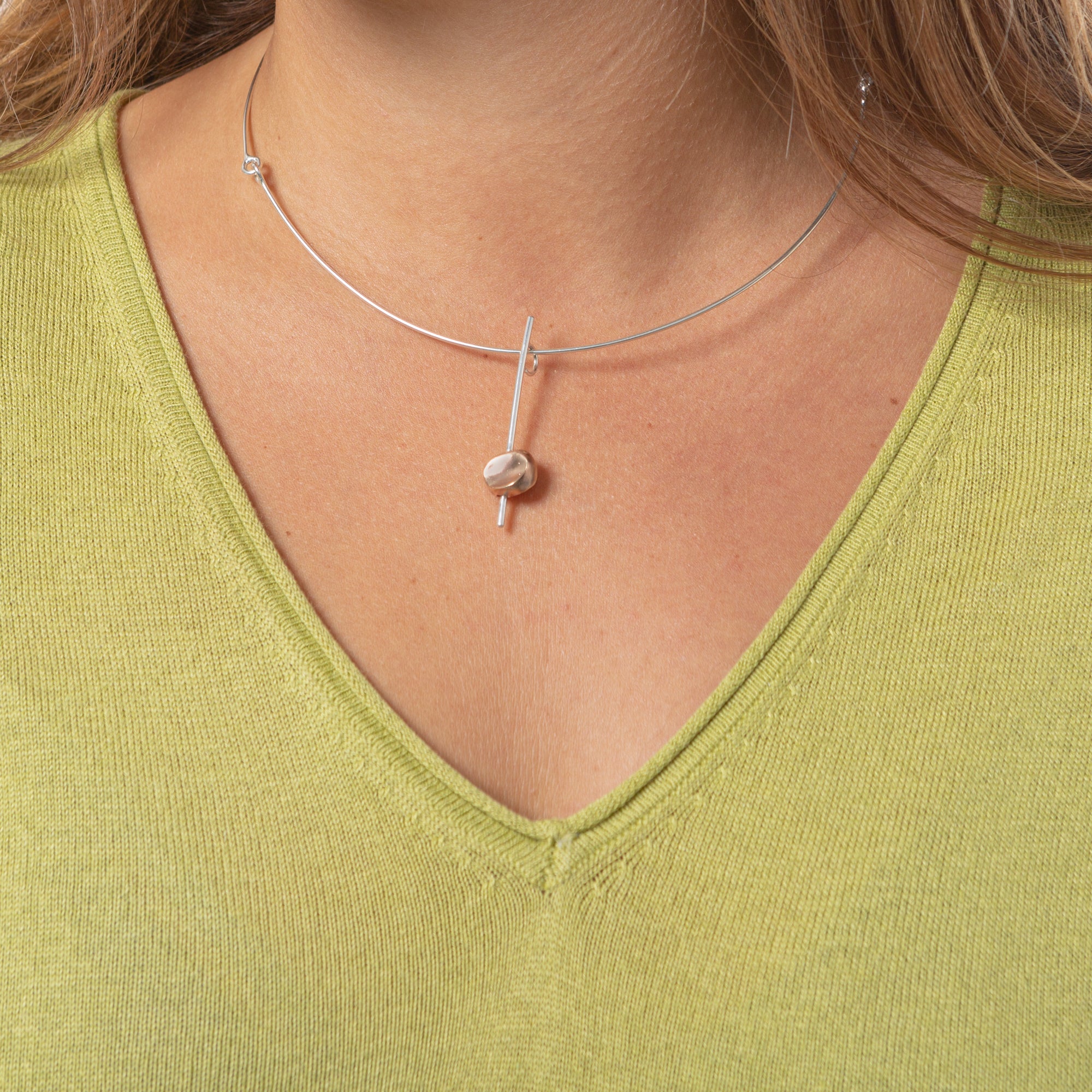 Collana Elettra Bacchetta Pepita | Argento e Bronzo