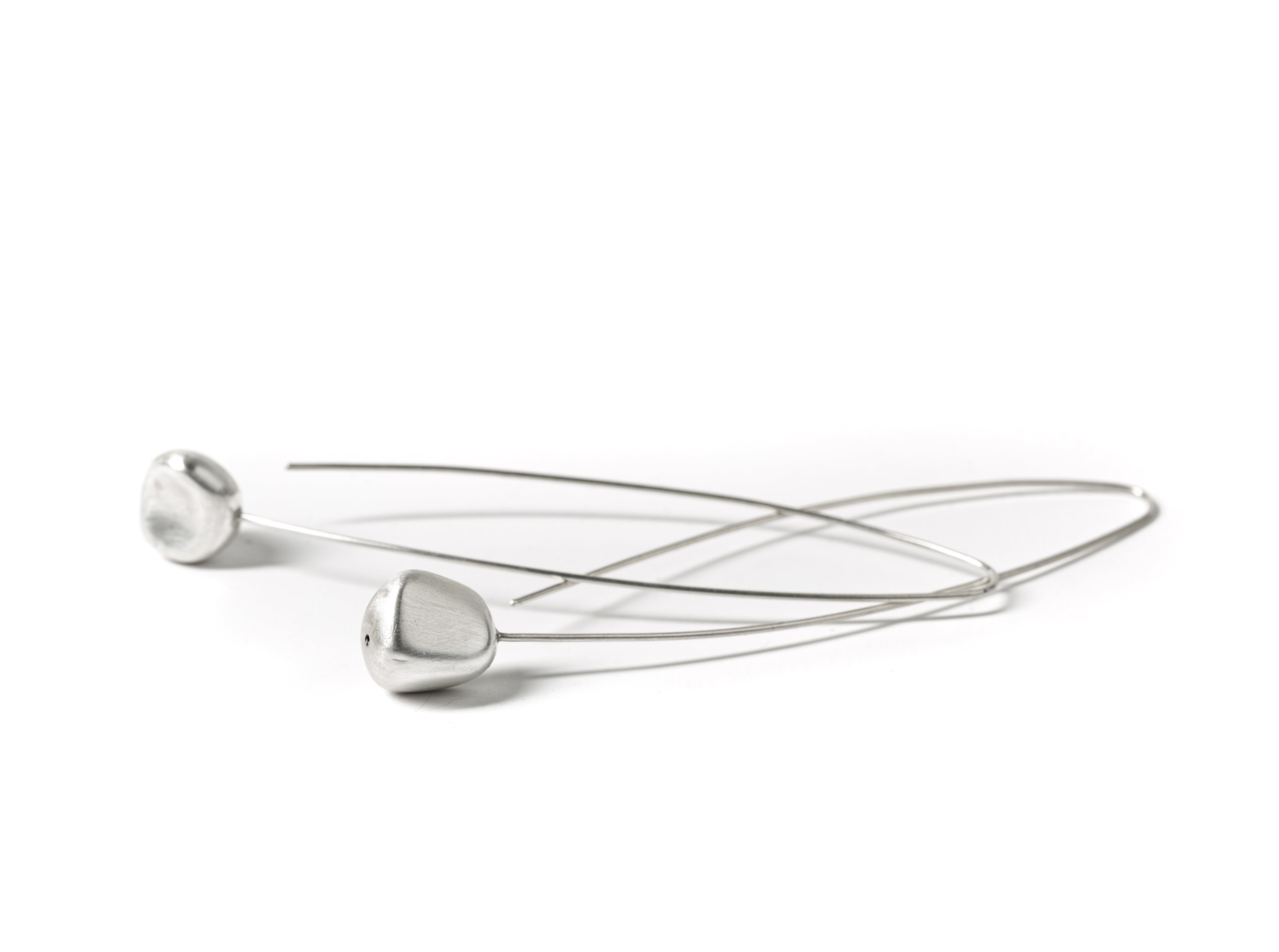 Boucles d'Oreilles Longues en Argent