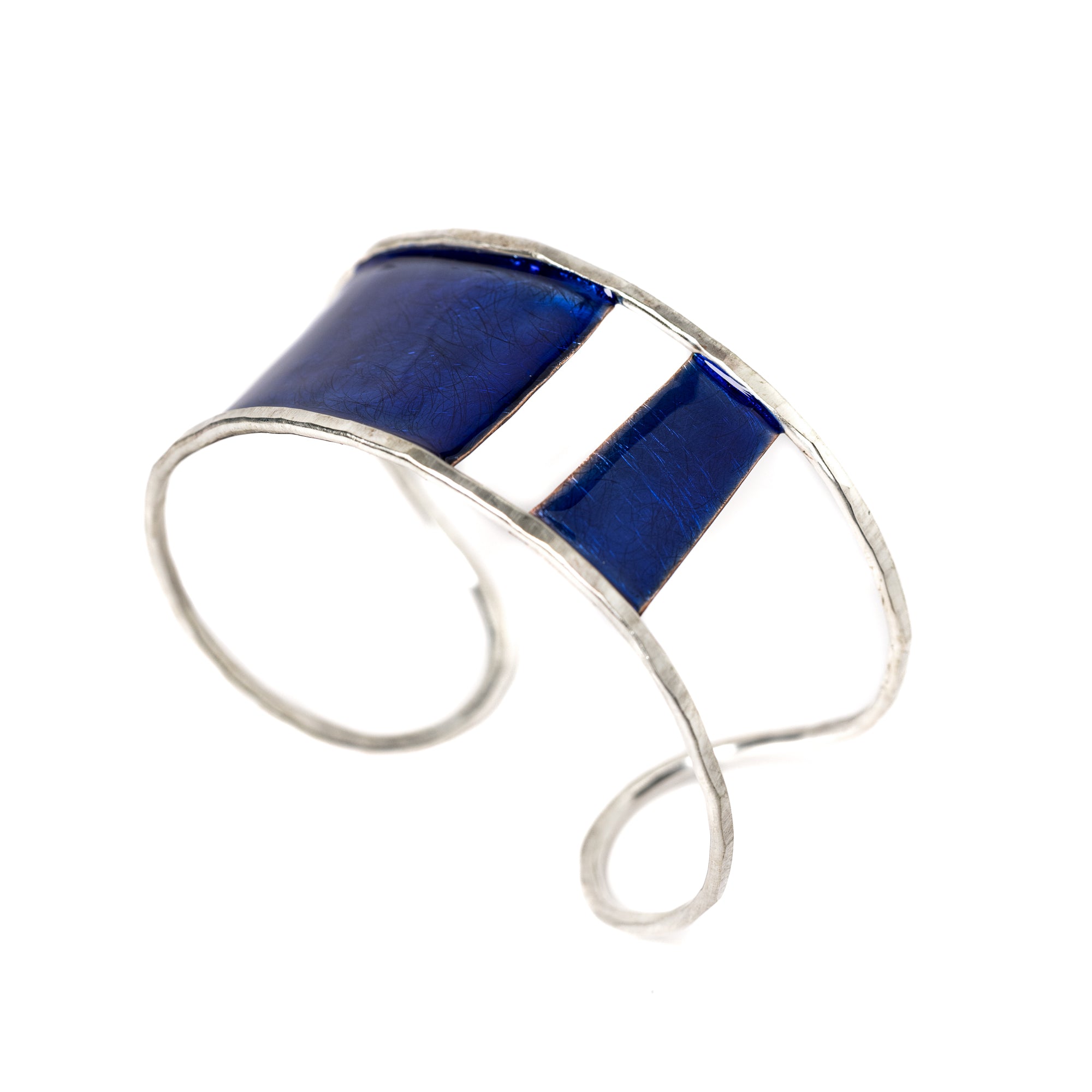 Bracciale Basso Linea+ | Argento Smalto Trasparente