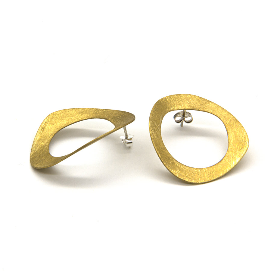 Gold-Large Plated Donut Earrings