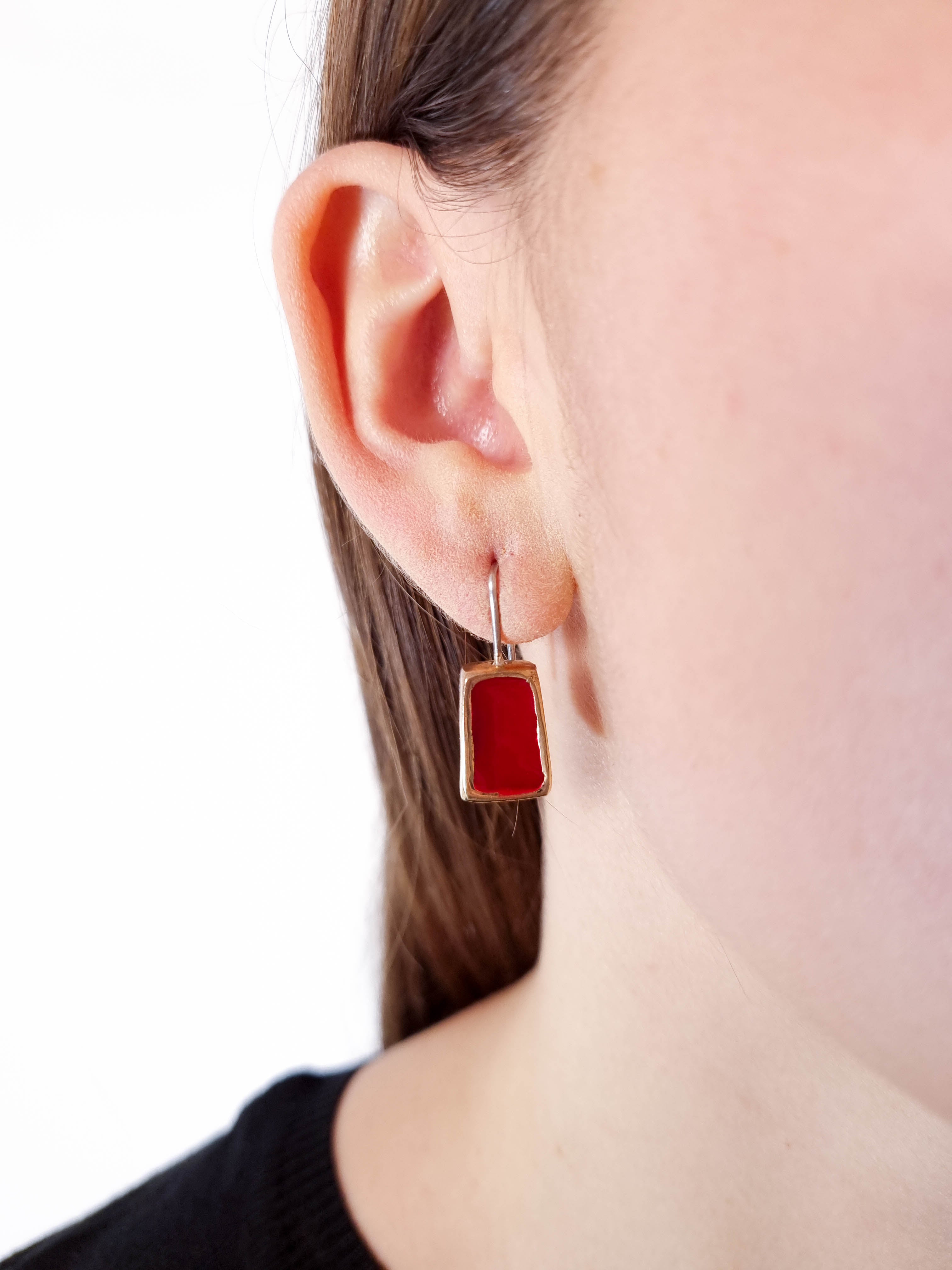 Boucle d'oreille Comte Roger VIII | Couleur bronze