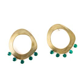 Orecchini Indi | Ottone Smalto Trasparente