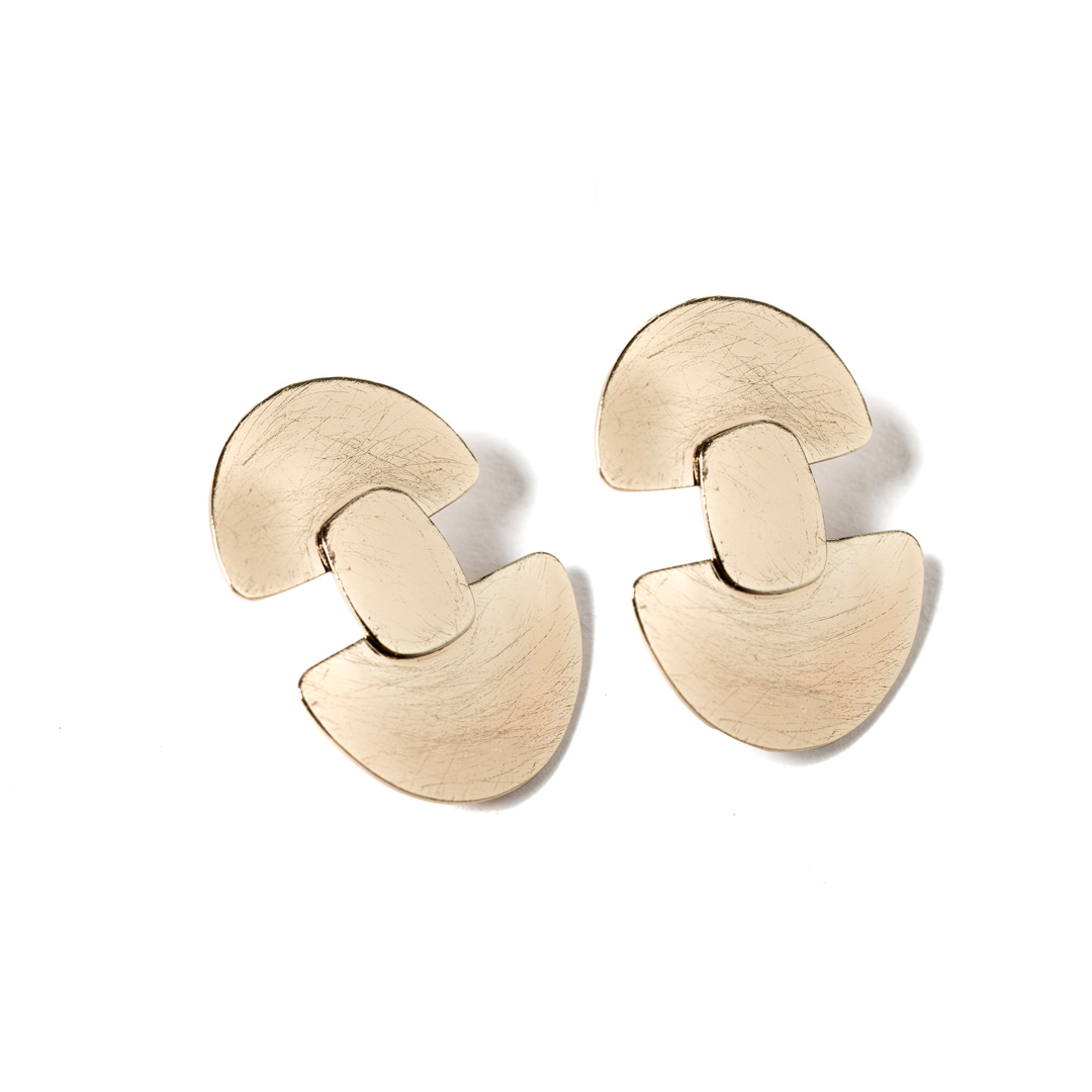 Boucles d'oreilles déco | Laiton plaqué or