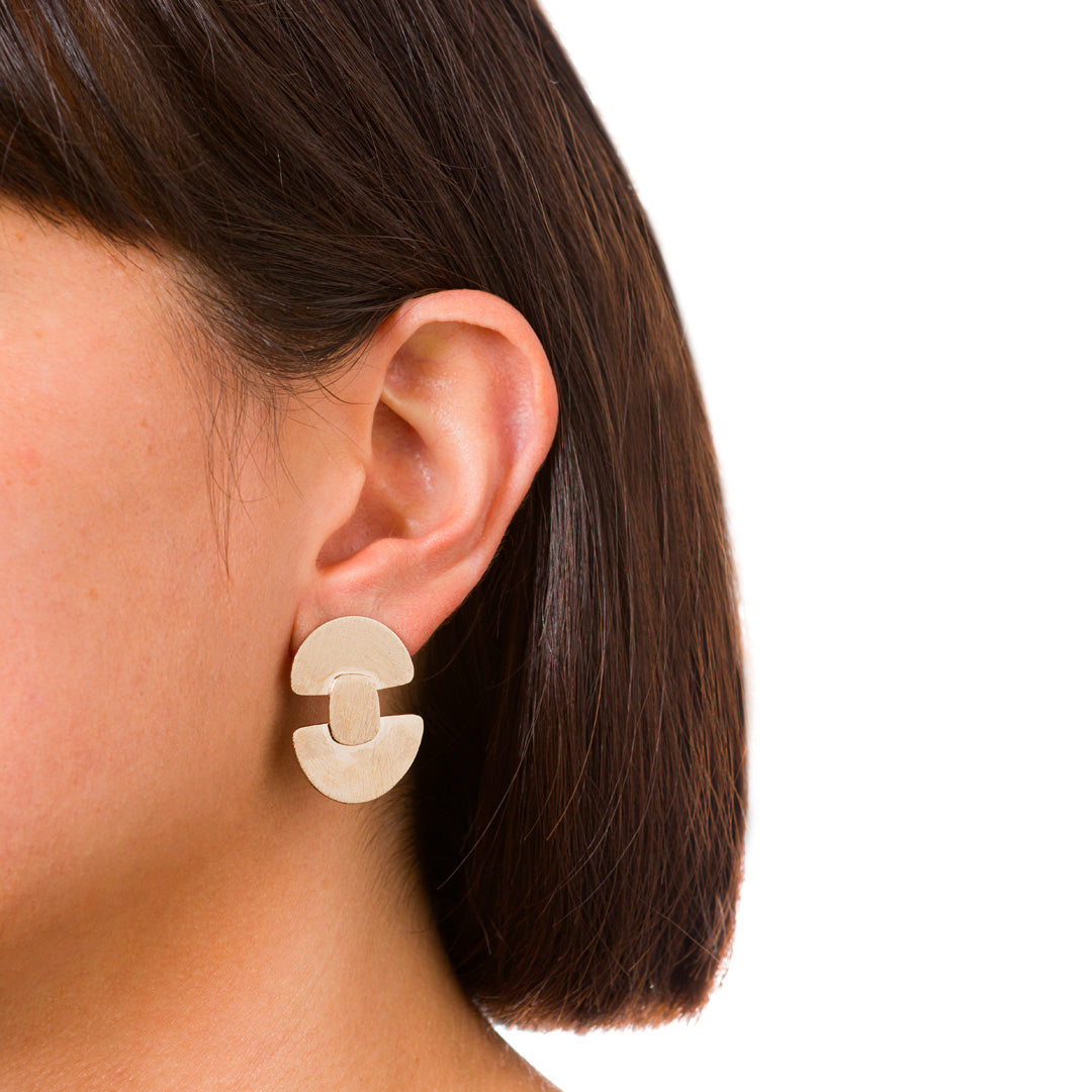 Boucles d'oreilles déco | Laiton plaqué or