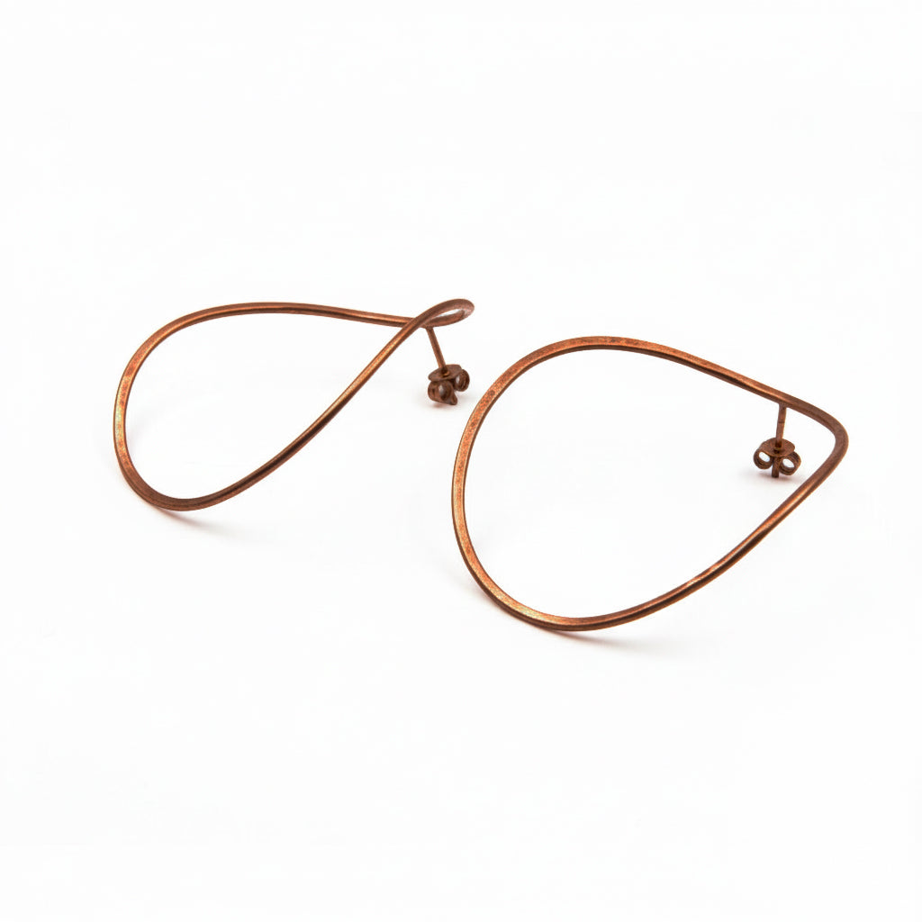 Boucles d'oreilles courbes | Cuivre
