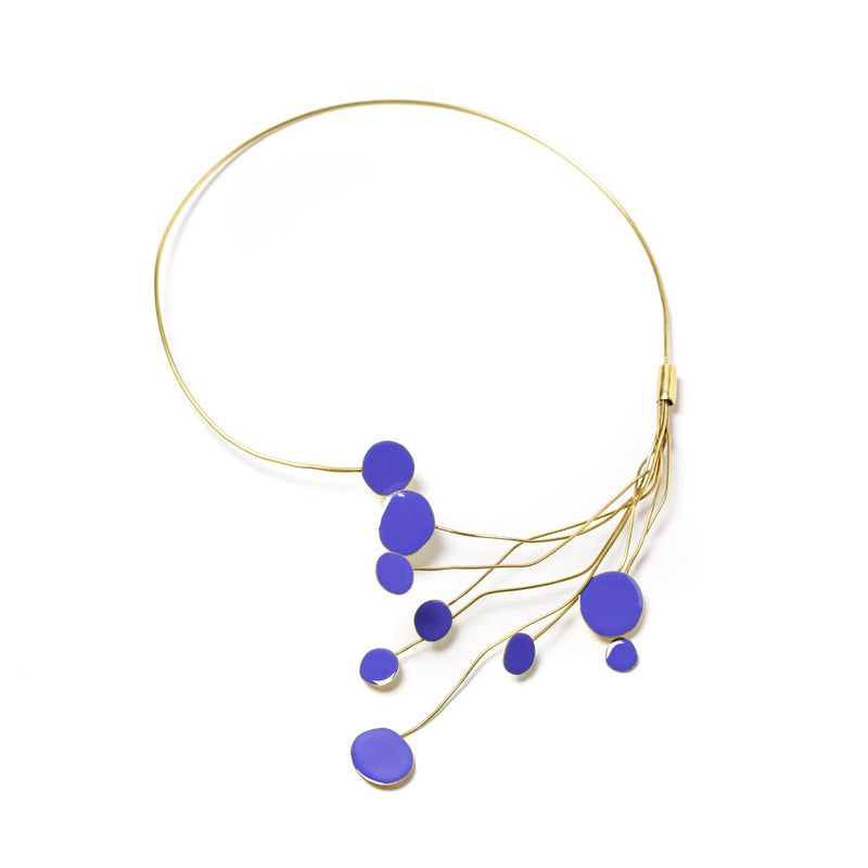COLLANA_TAROMINA_TONDI_PIENI_MINI_OTTONE_SMALTATA_LAVANDA