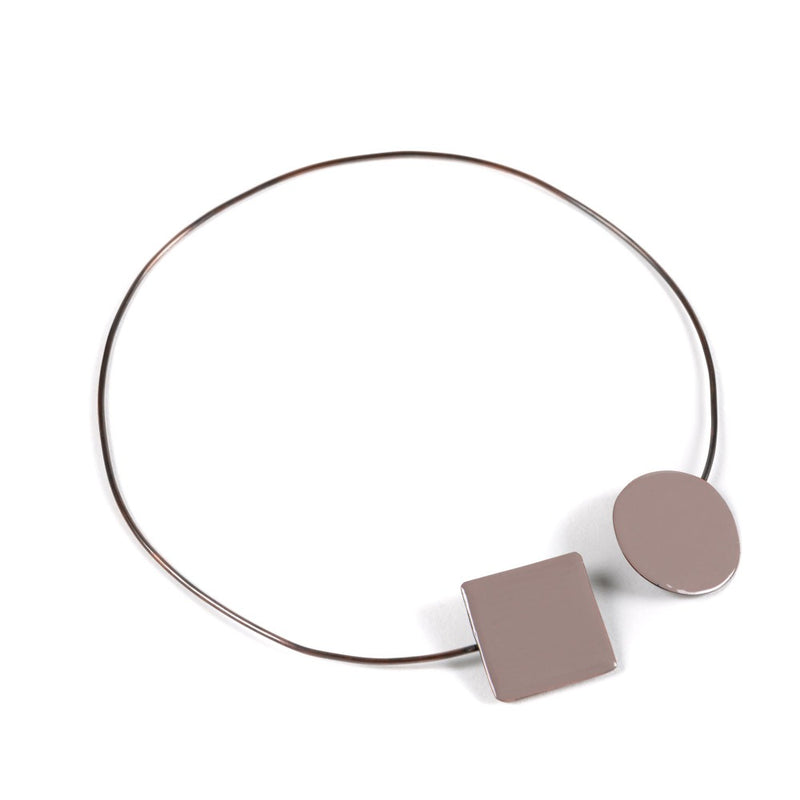 Geometric bracelet in enamelled brass
