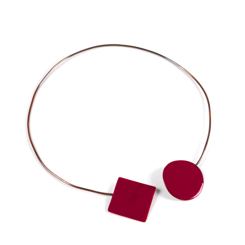Geometric bracelet in enamelled brass