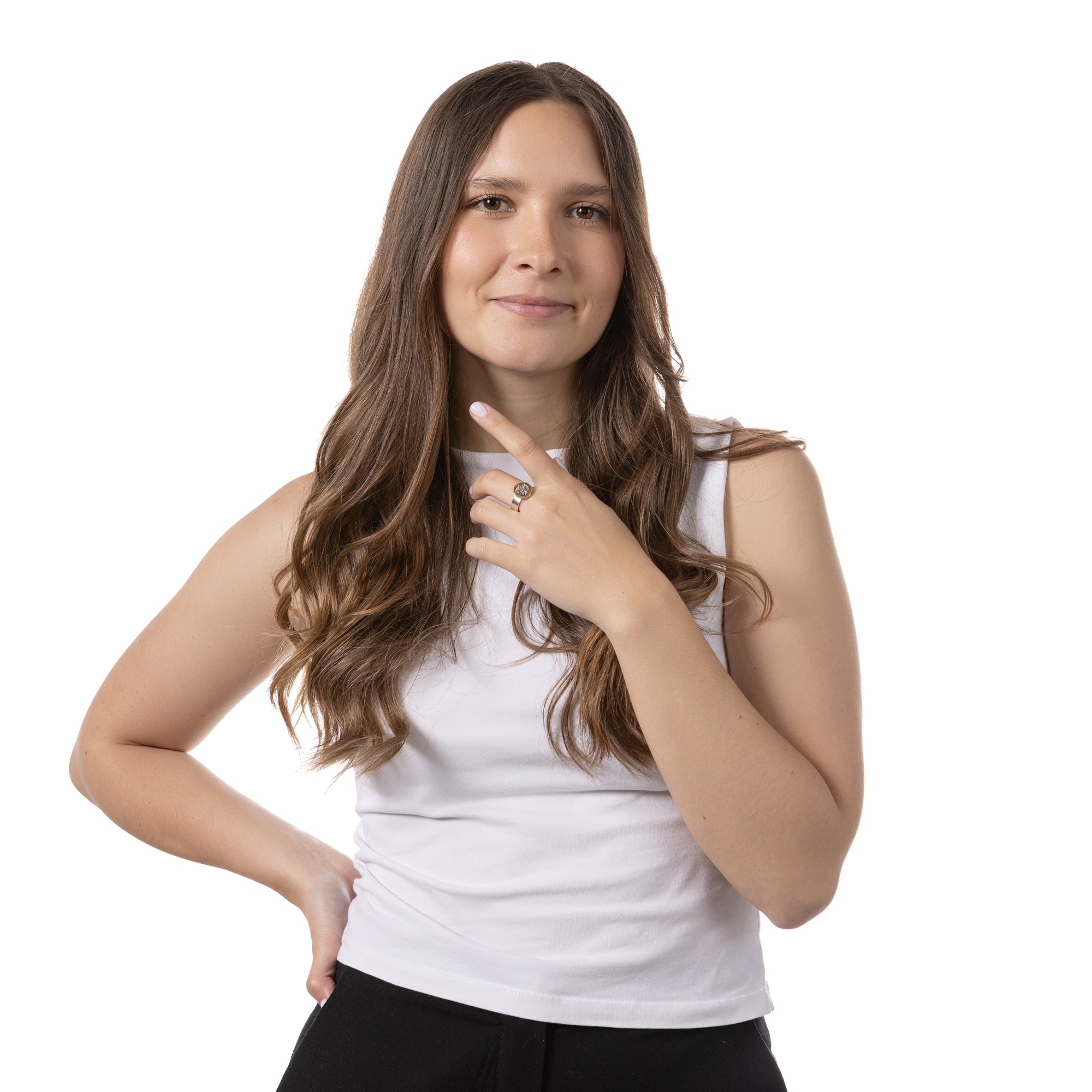 Ischia Round Ring | Bronze with Glitter Enamel