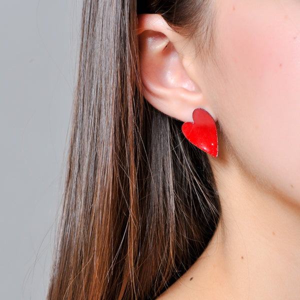 Alice heart lobe earrings