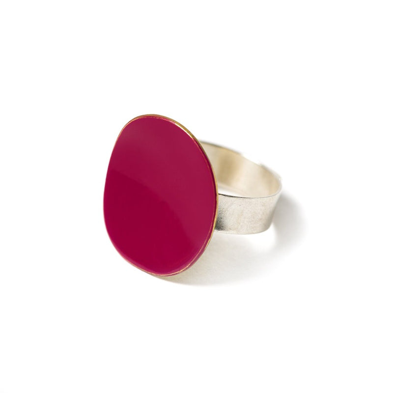 ANELLO_CIOTOLA_MEDIO_ARGENTO_BRONZO_SMALTATO_CILIEGIA