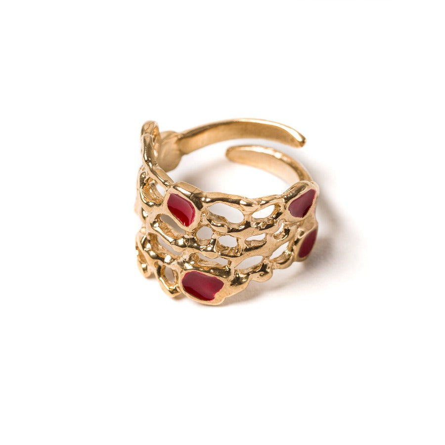 ANELLO_ISABELLA_BRONZO_SMALTO_ROSSO