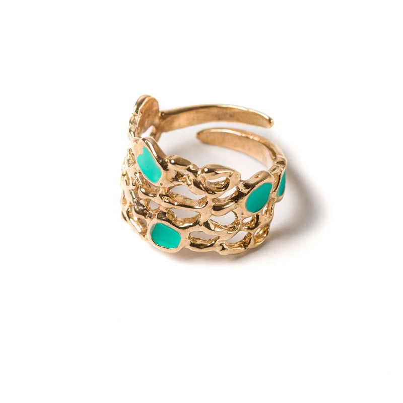 ANELLO_ISABELLA_BRONZO_SMALTO_TURCHESE