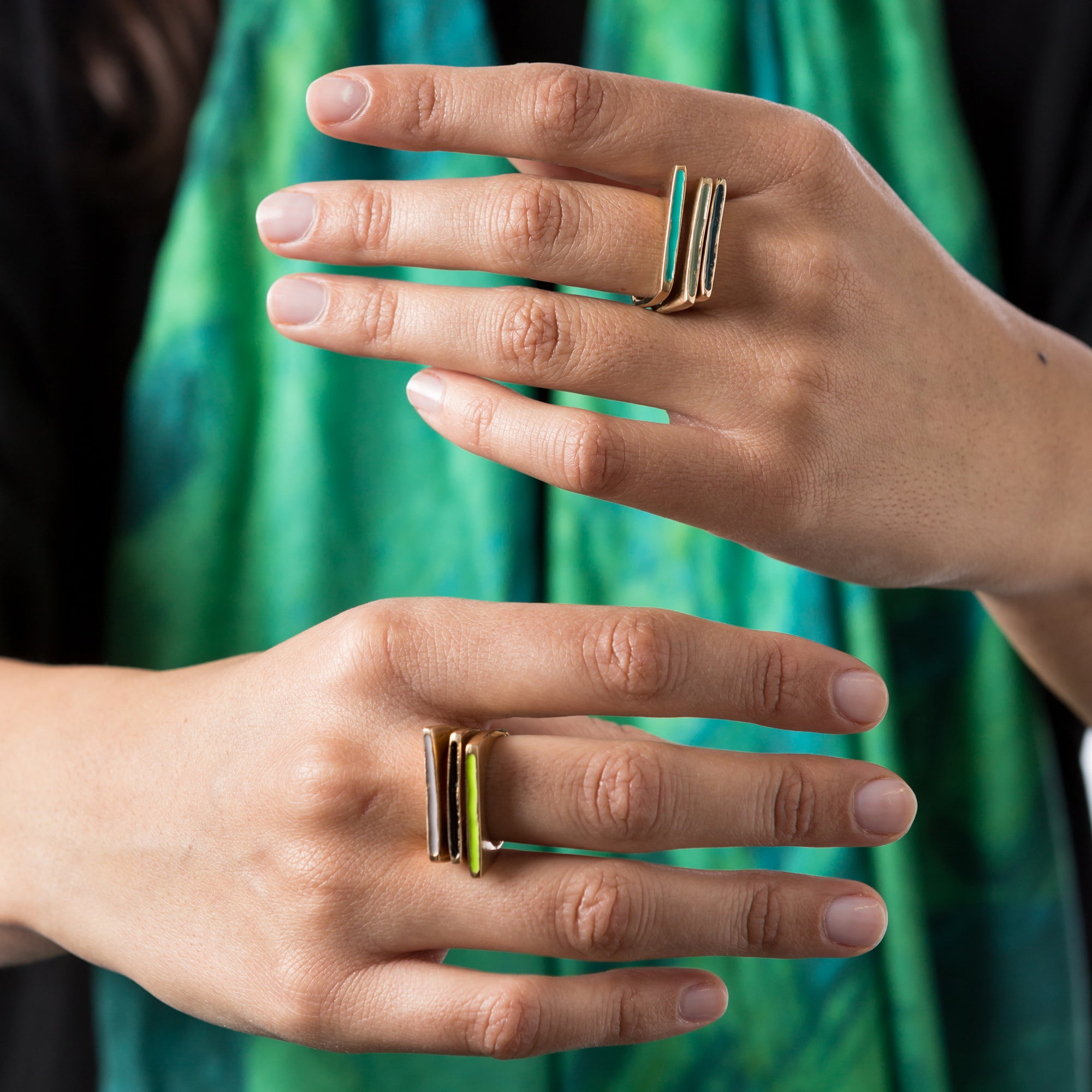 Streep Ring in Bronze COLOR