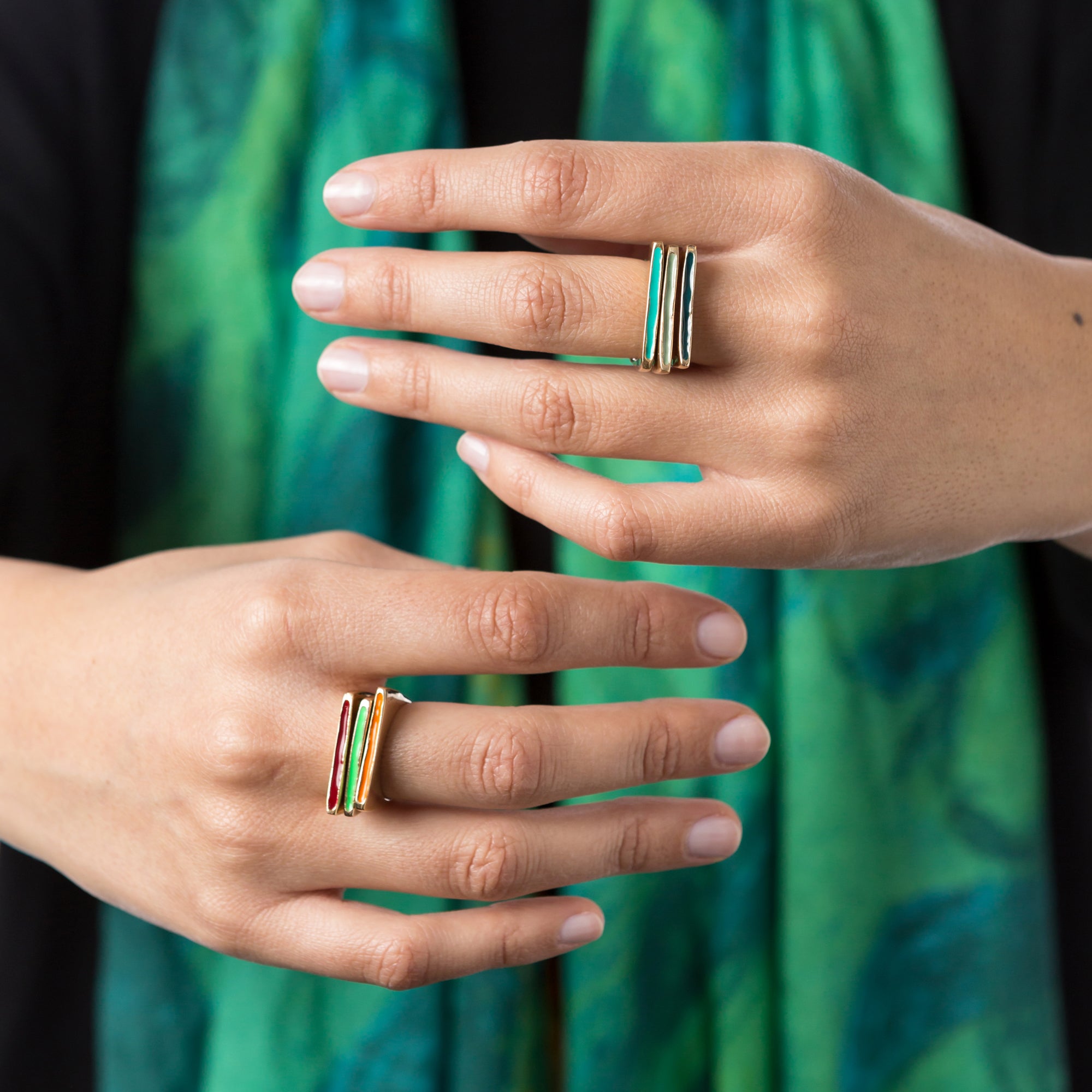 Streep Ring in Bronze COLOR