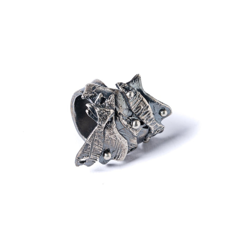 Anello-Paranza-Spoletta-Argento-Ossidato-lato