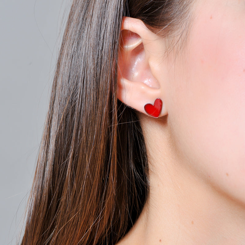 ORECCHINI_CUORE_RAME_SMALTO_ARGENTO_XS_INDOSSATO