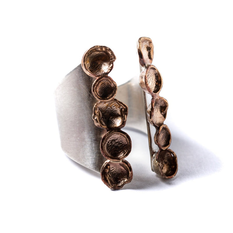 Anello-gocce-di-memoria-fascia-bronzo