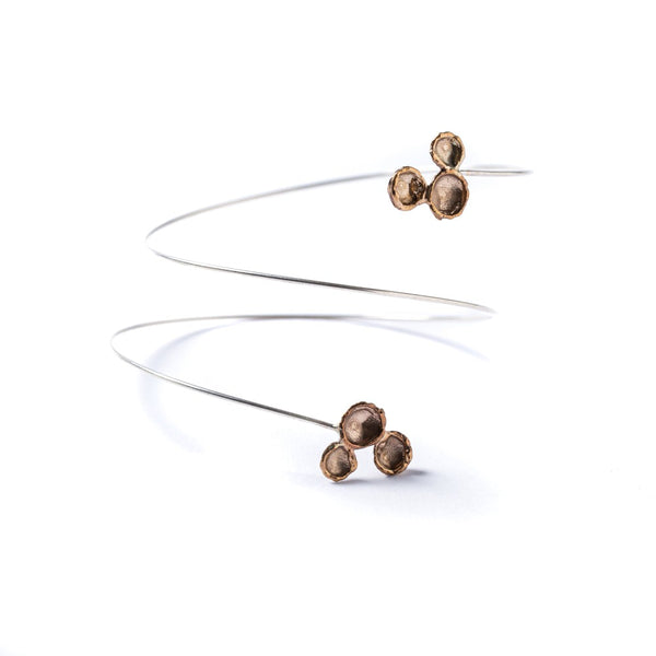 Bracciale-gocce-di-memoria-argento-bronzo