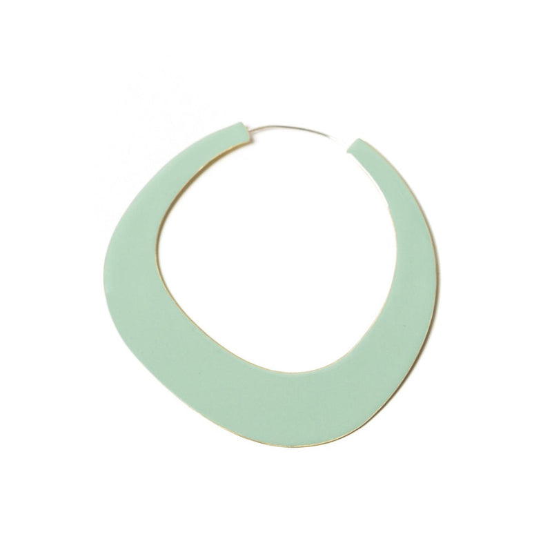 ORECCHINI-ODEON-OTTONE-SMALTATO-VERDE-SALVIA-NUOVO