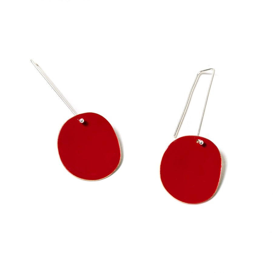 ORECCHINI_PIASTRINA_MONACHELLA_OTTONE_SMALTATO_ROSSO