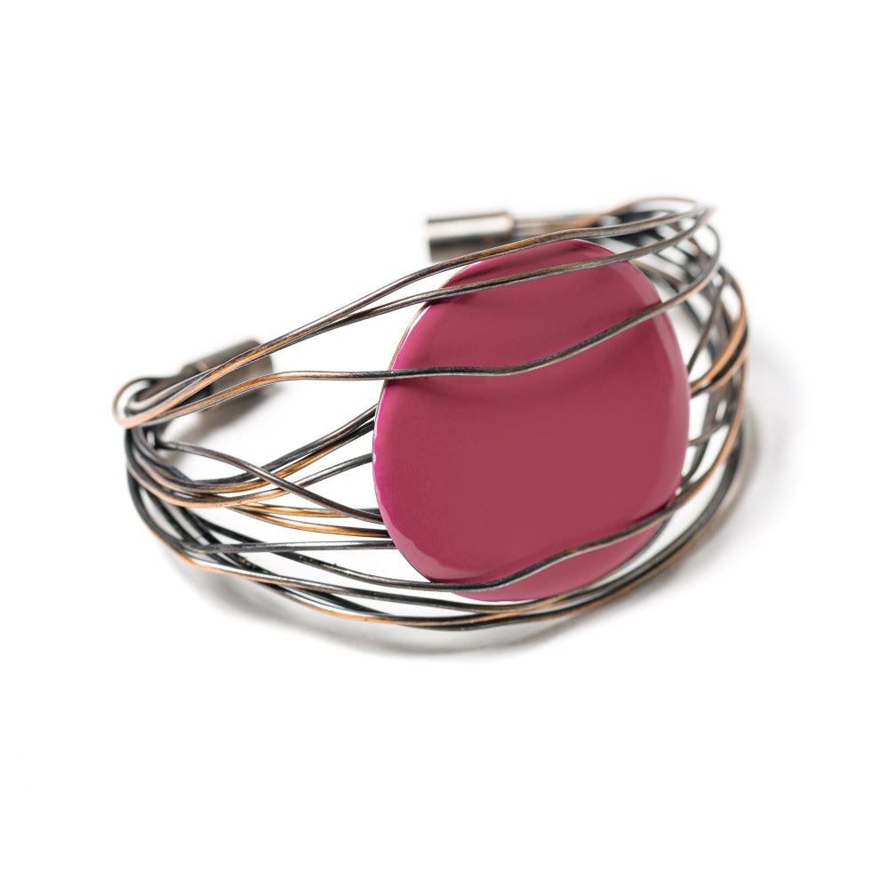 BRACCIALE_TAORMINA_NIDO_APERTO_SMALTATO_FARD