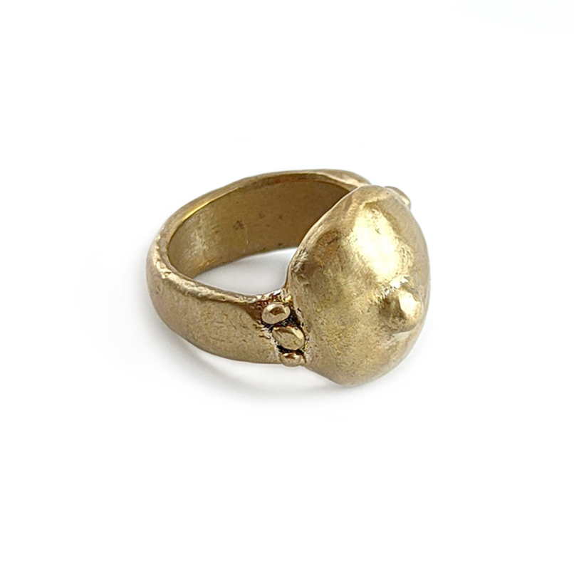 Bague en agate bronze